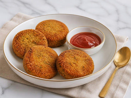 Classic Vegetable Cutlets with Ketchup