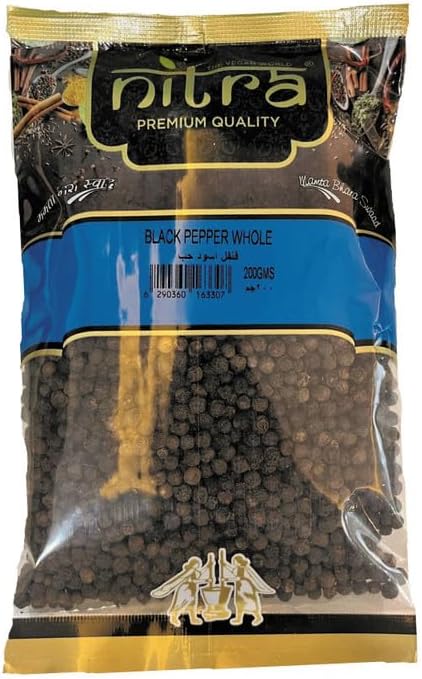 Nitra whole black pepper 200 g pack, alternate view 8