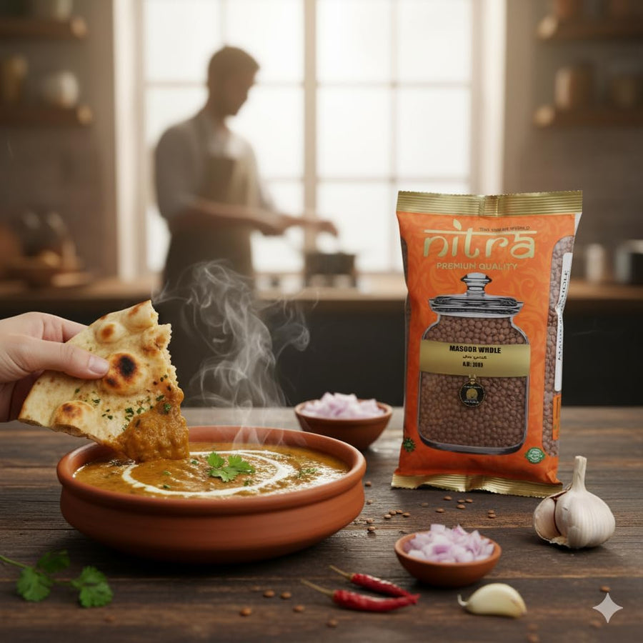 Nitra Whole Masoor brown lentils pack, alternate view 4