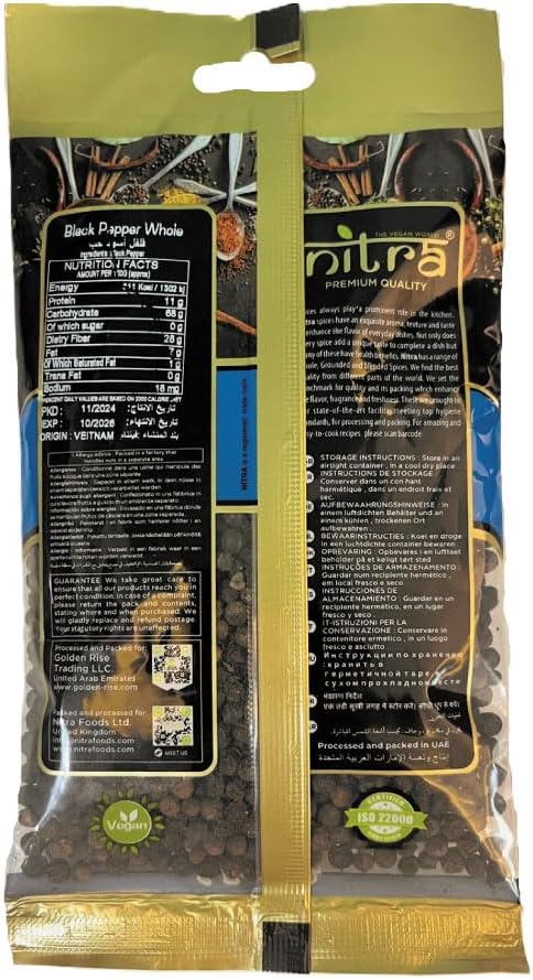 Nitra whole black pepper pack, alternate view 4