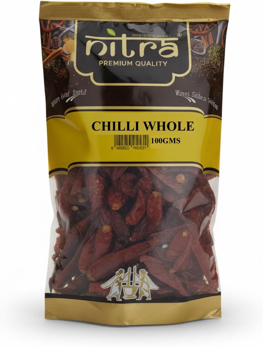 Nitra long red chilli whole 100 g pack, alternate view 5