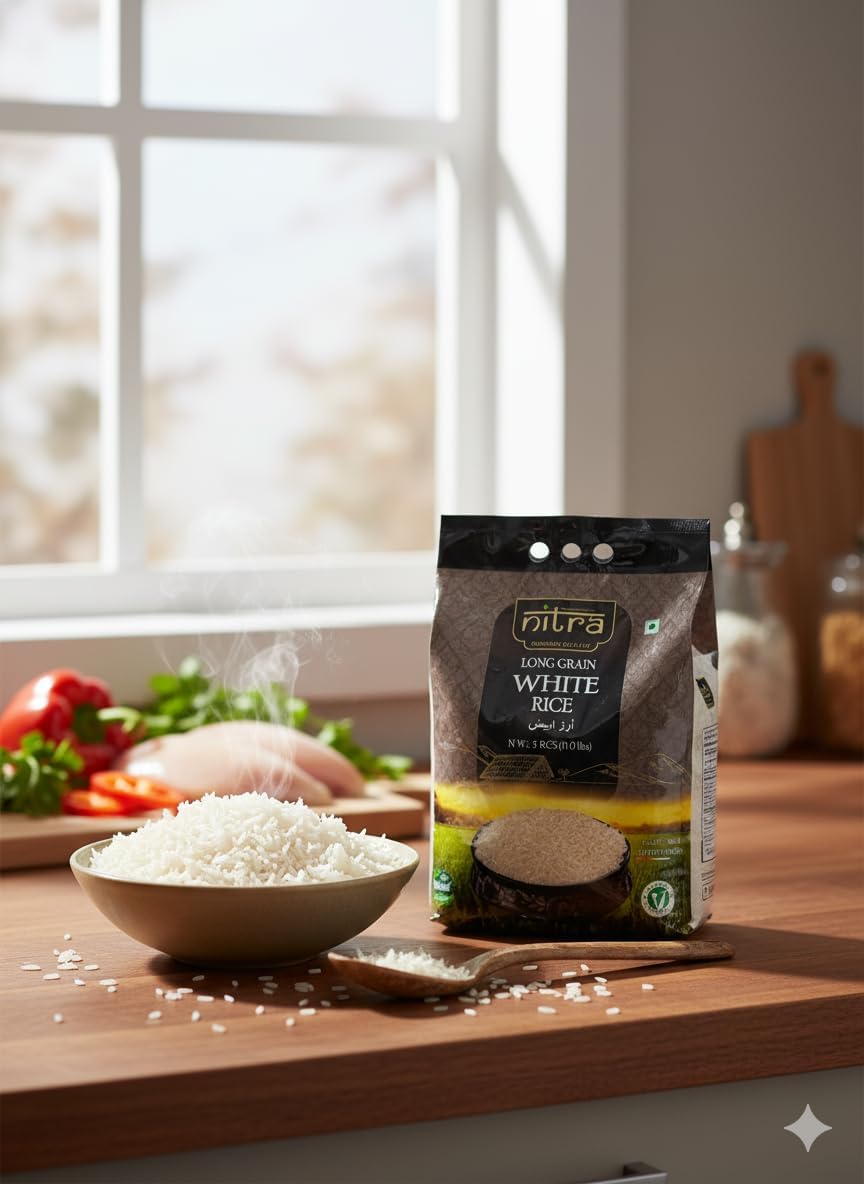 Nitra long grain white rice 5 kg pack, alternate view 5