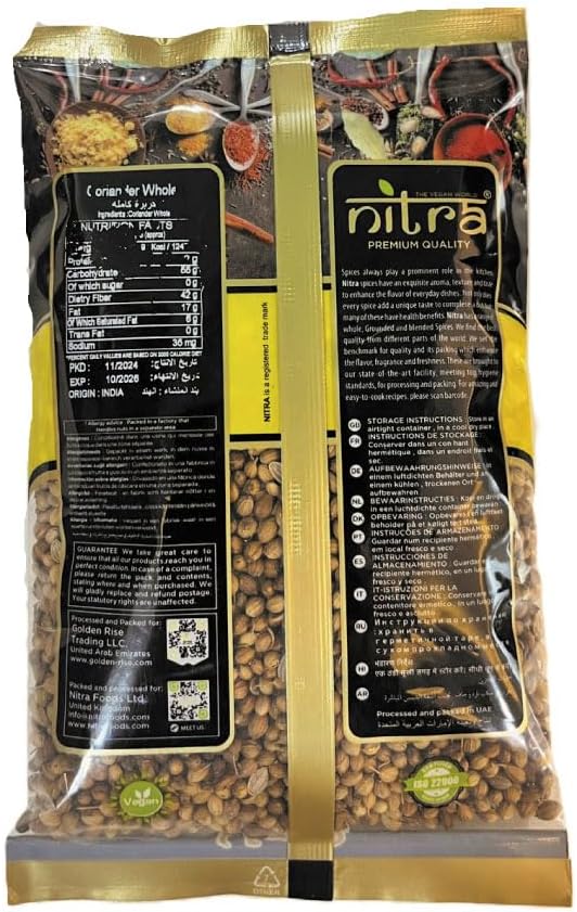Nitra whole coriander seeds pack, alternate view 4