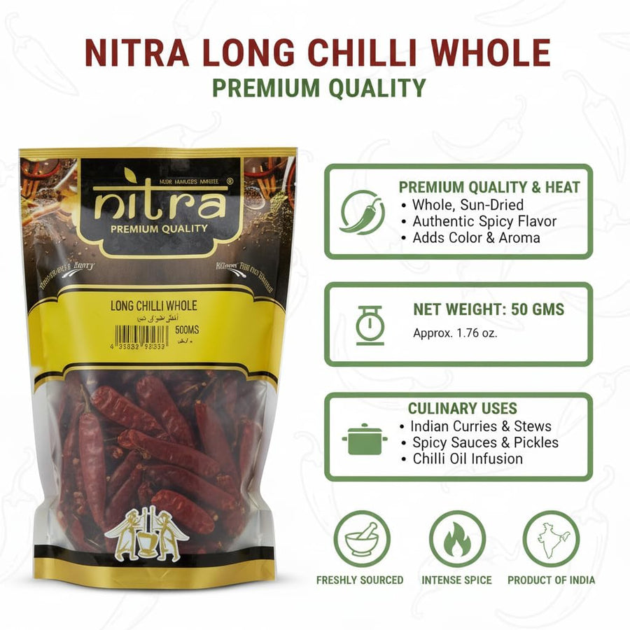 Nitra long red chilli whole pack, alternate view 3