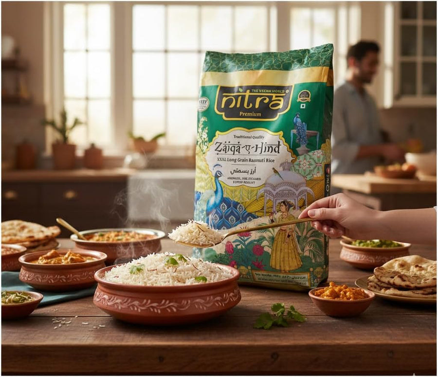 Nitra Zaiqa-E-Hind basmati rice pack, alternate view 9