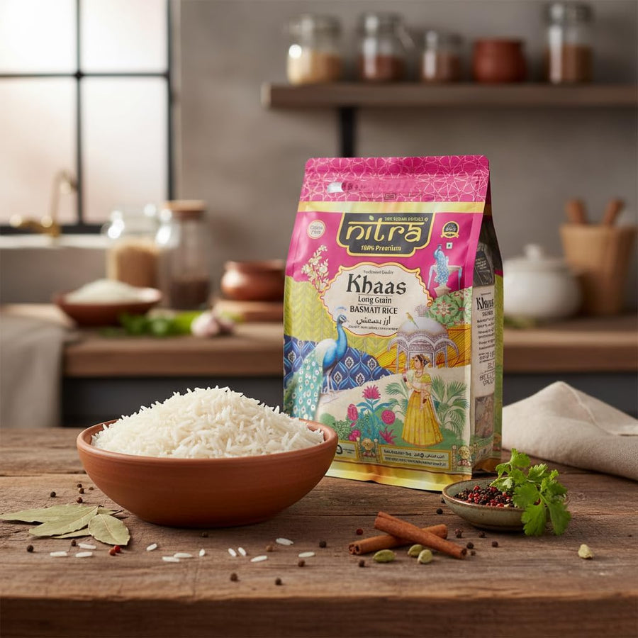 Nitra Khaas basmati rice pack, alternate view 2