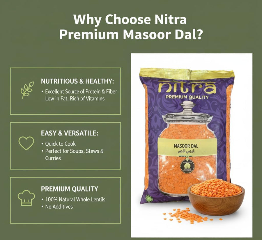 Nitra Masoor Dal red lentils pack, alternate view 3