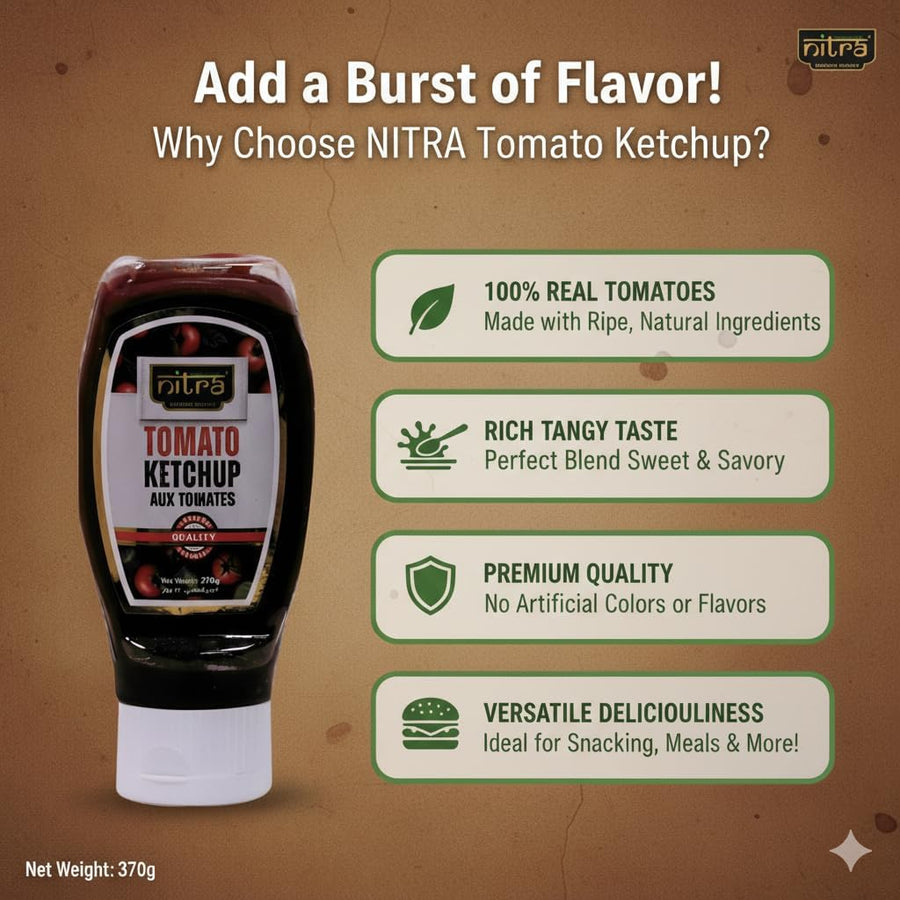 Nitra Tomato Ketchup 325 g pack, alternate view 7