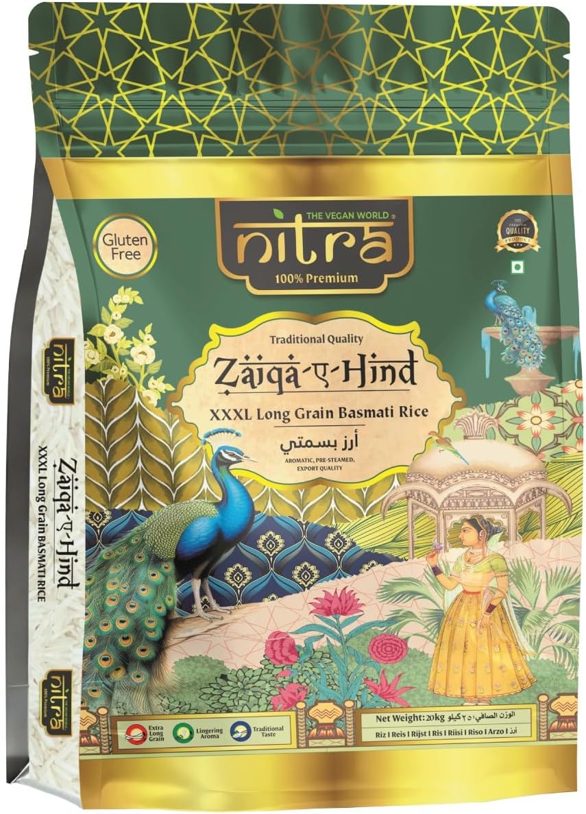 Nitra Zaiqa-E-Hind basmati rice 10 kg pack, alternate view 4