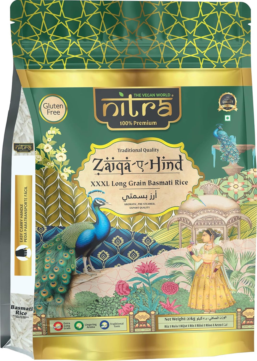 Nitra Zaiqa-E-Hind basmati rice 20 kg pack, alternate view 5