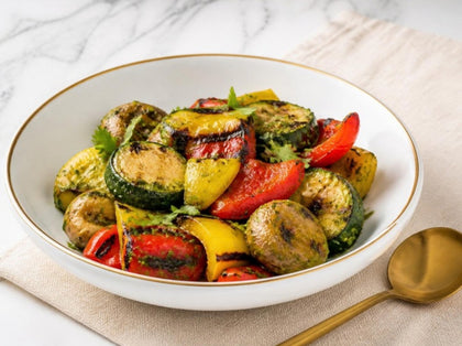 Coriander Chutney Marinated Grilled Vegetables