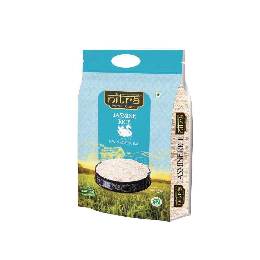 Nitra Jasmine Rice 5 kg pack, front