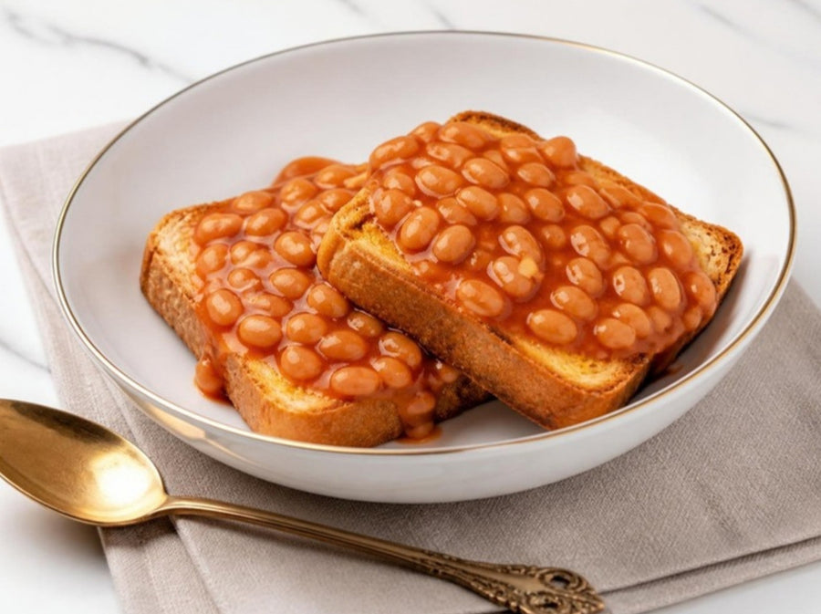 Ketchup-Glazed Baked Beans on Toast
