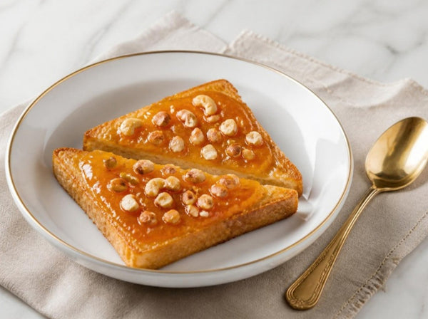 Mango Jam Glazed Toast with Nuts