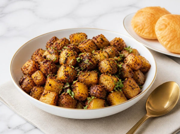 Anardana Aloo (Tangy Dried Pomegranate Potatoes)