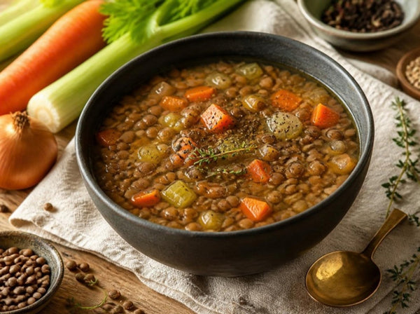 Brown Lentil & Vegetable Soup