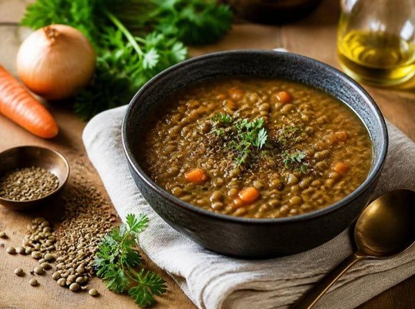 Green Lentil Soup with Cumin