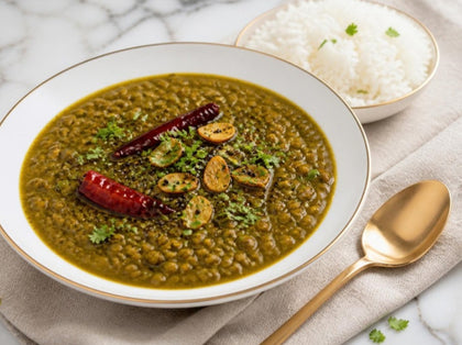 Green Lentil Tadka Dal