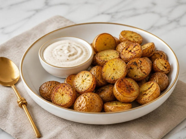 Black Pepper Mayo Dip with Roasted Potatoes