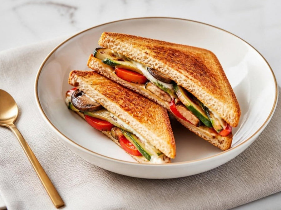 Black Pepper Mayo Grilled Vegetable Sandwich