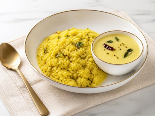 Gujarati Khichdi with Kadhi