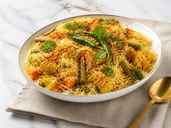Hyderabadi Vegetable Dum Biryani