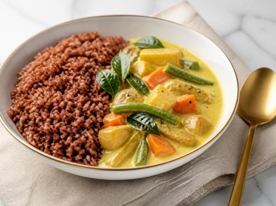 Kerala Red Rice & Vegetable Curry Bowl