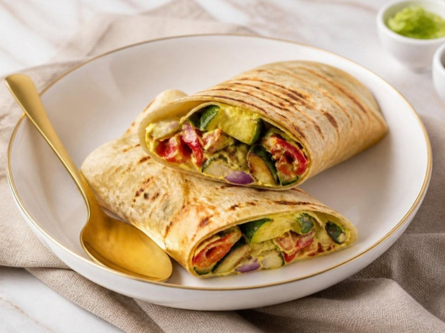 Lemon Mayo Grilled Vegetable Wrap