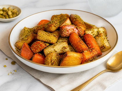 Pistachio-Crusted Roasted Vegetables